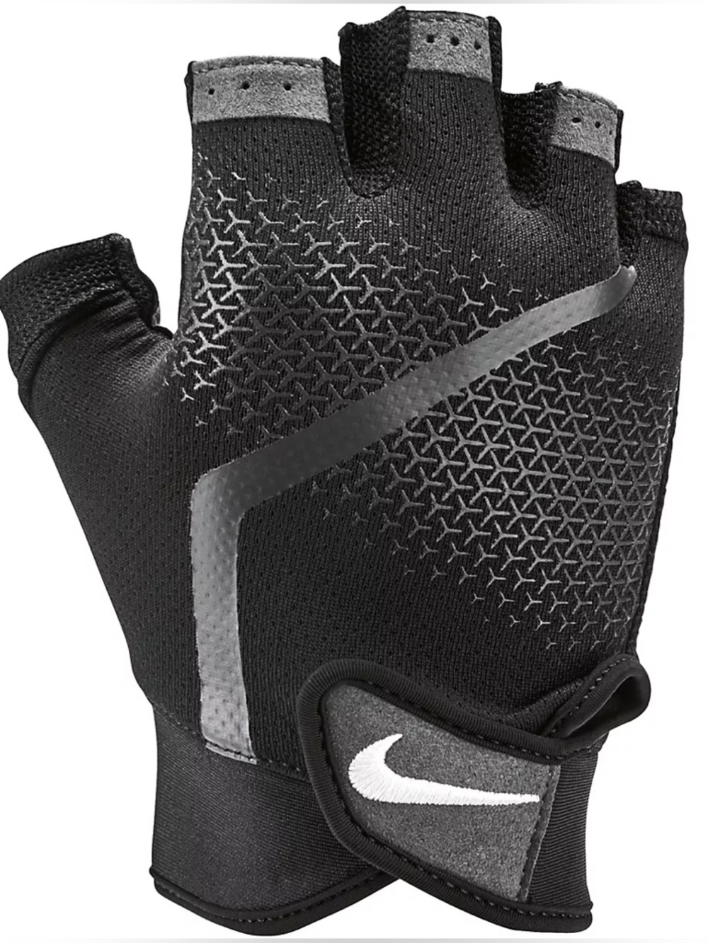 Nike Black and Gray Fingerless Fitness Gloves